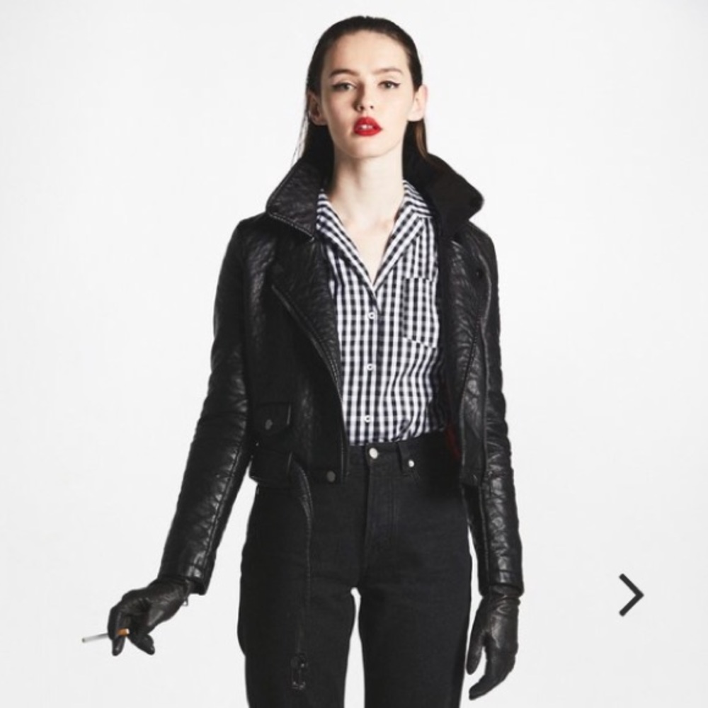 *SOLD* Black Vegan “Leather” Moto Jacket